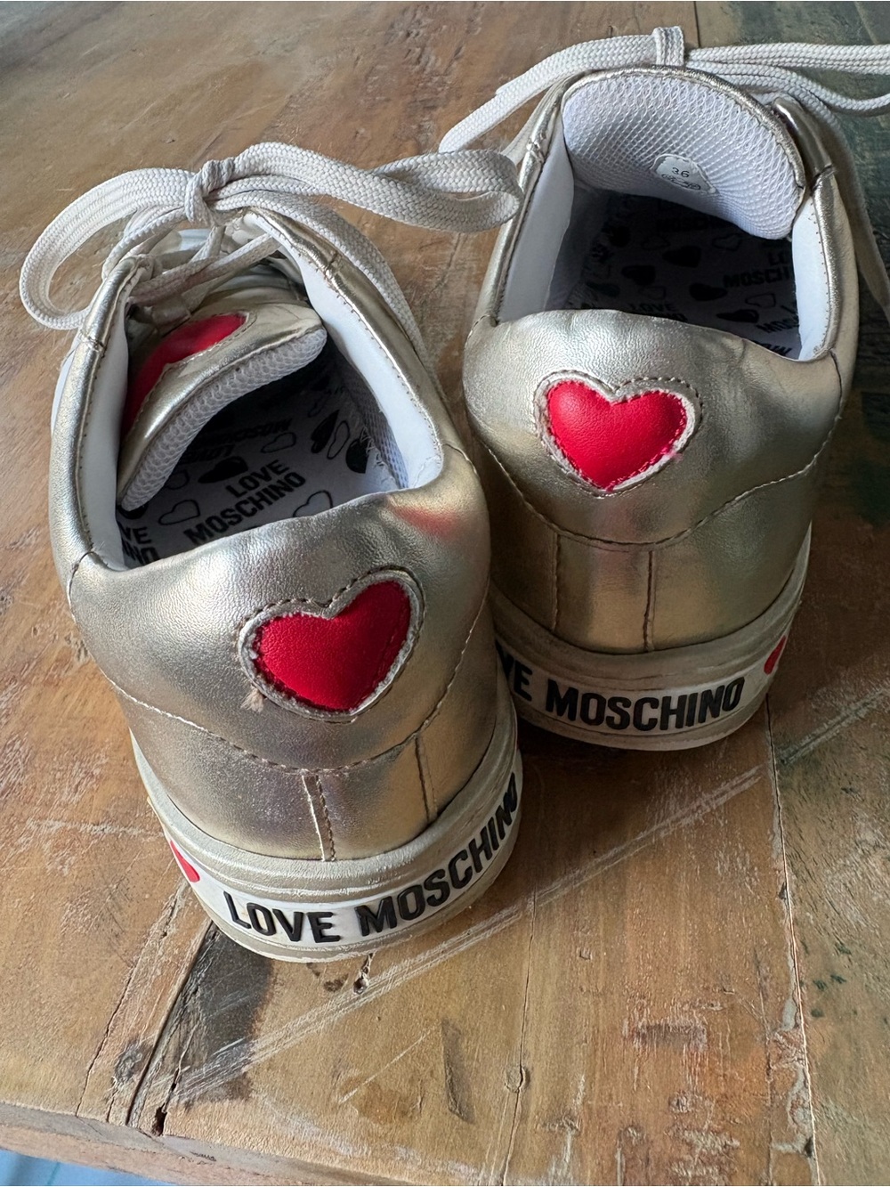 Love Moschino White Sneakers real leather